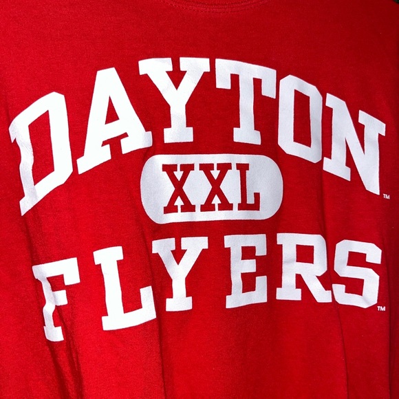 vintage Y2K University of Dayton Flyers Red Out Shirt S Gildan tag Ohio NCAA - Picture 2 of 4
